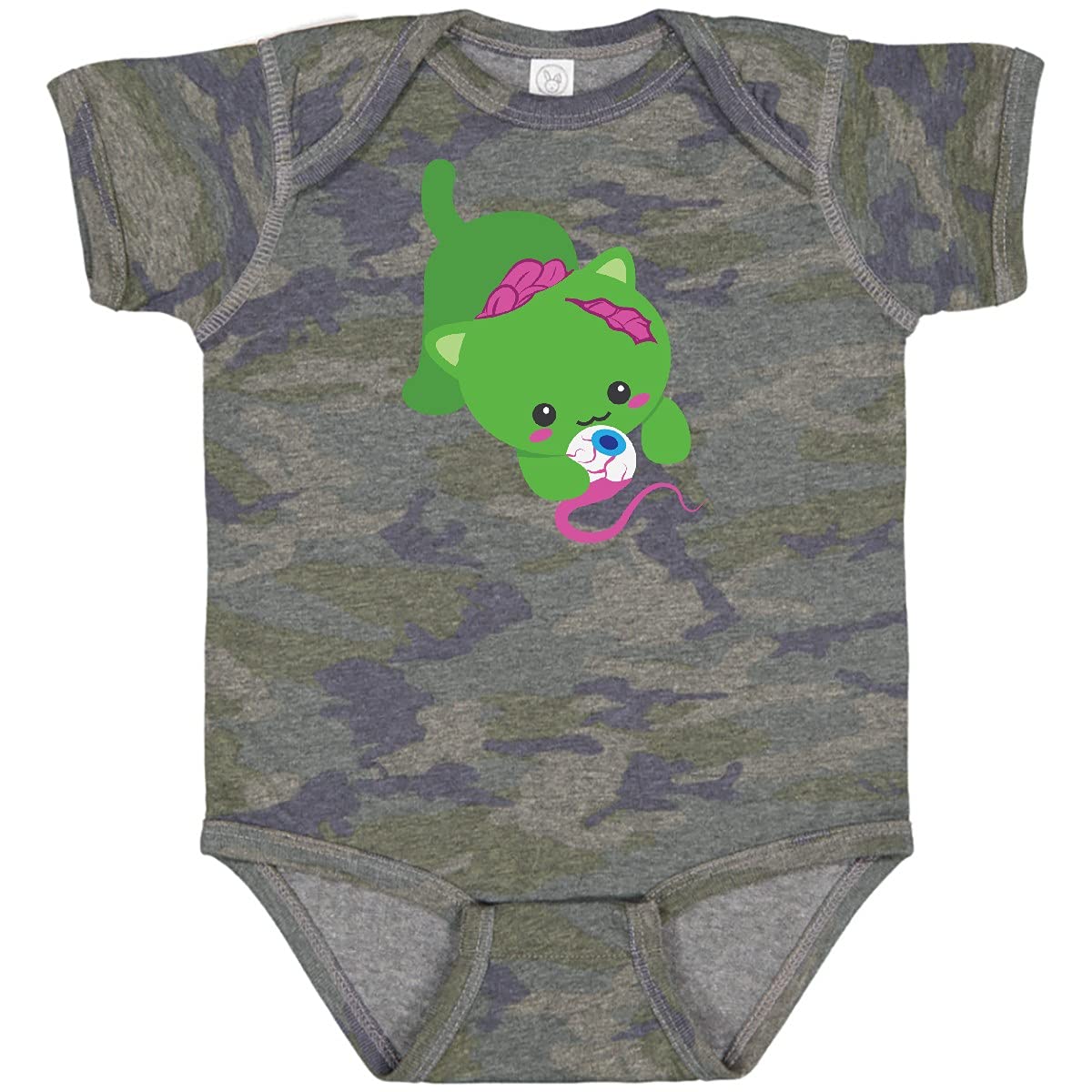Inktastic Zombie Cat Baby Bodysuit - Cute Halloween Outfit for Infants & Toddlers - Perfect for Halloween Parties, Costume Contests & Spooky Photo Shoots