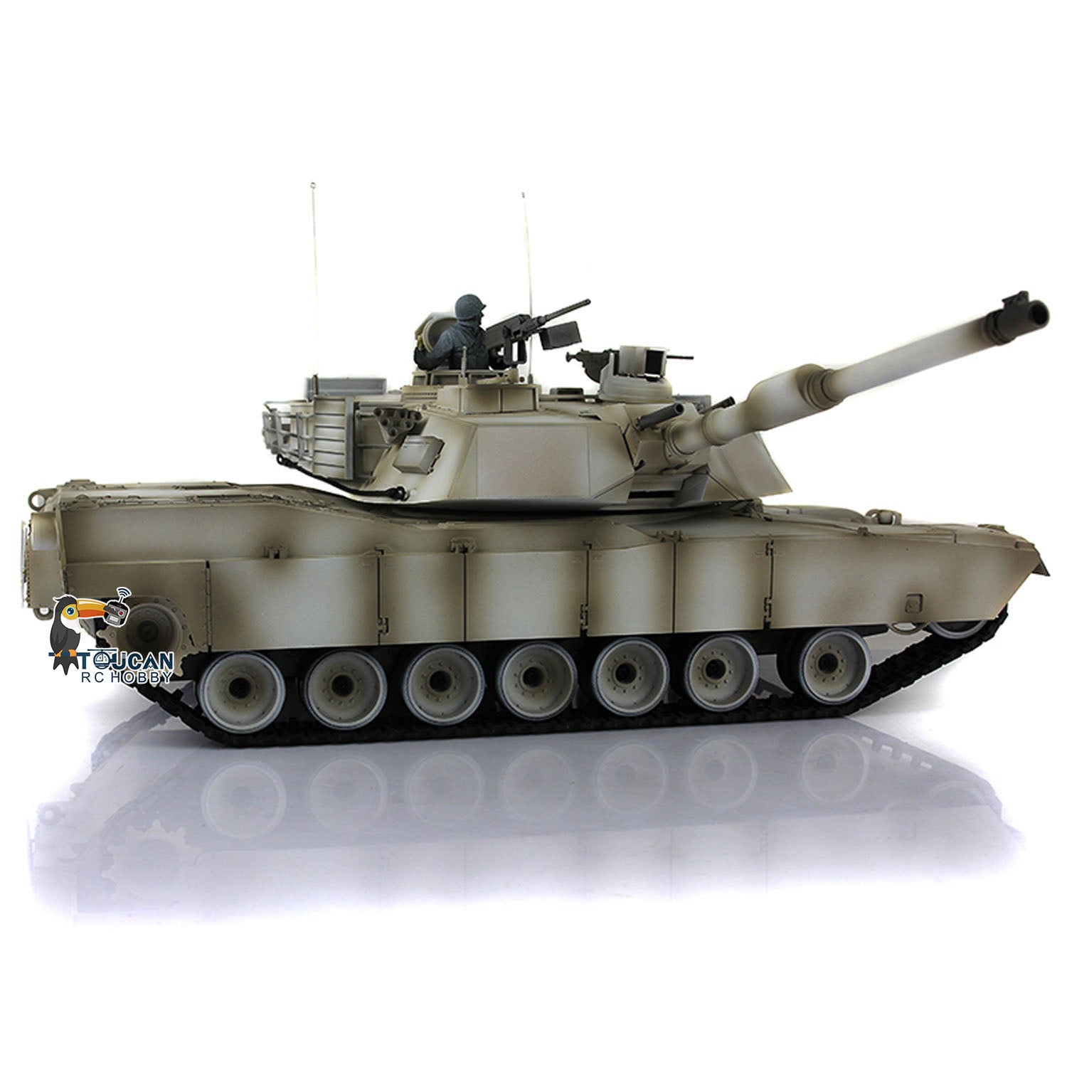 Heng Long 1/16 Scale RTR RC Tank - M1A2 Abrams Full Metal Painted Chassis with TK16 Mainboard, IR Battle System, Smoke & Sound Effects, 360° Rotating Turret - Perfect for Military Enthusiasts & RC Hobbyists (Model 3918)
