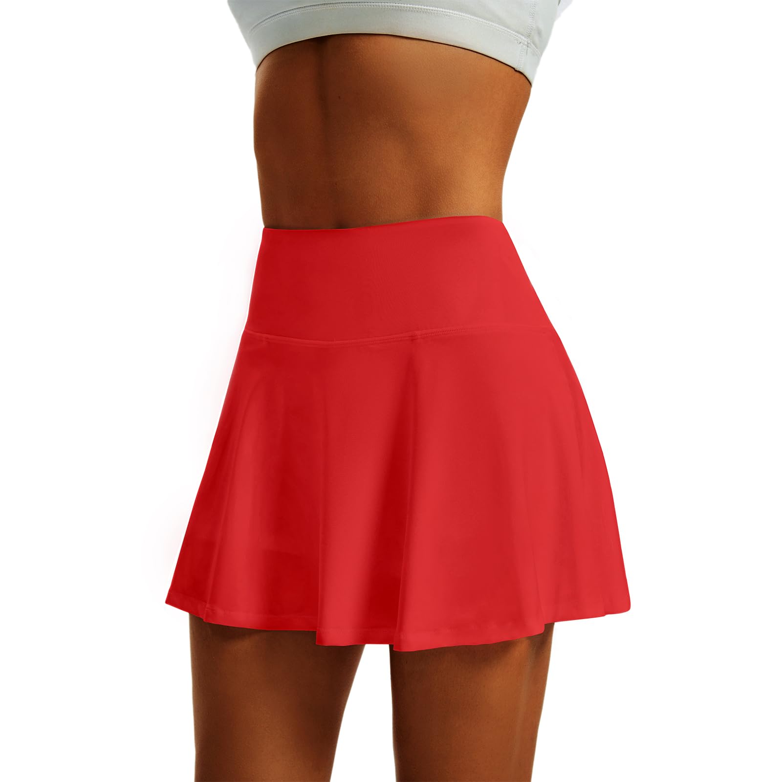 Women's High Waist Pleated Tennis Skirt - Lightweight Athletic Golf Skorts with 4 Pockets - Perfect for Tennis, Golf, Running & Casual Wear