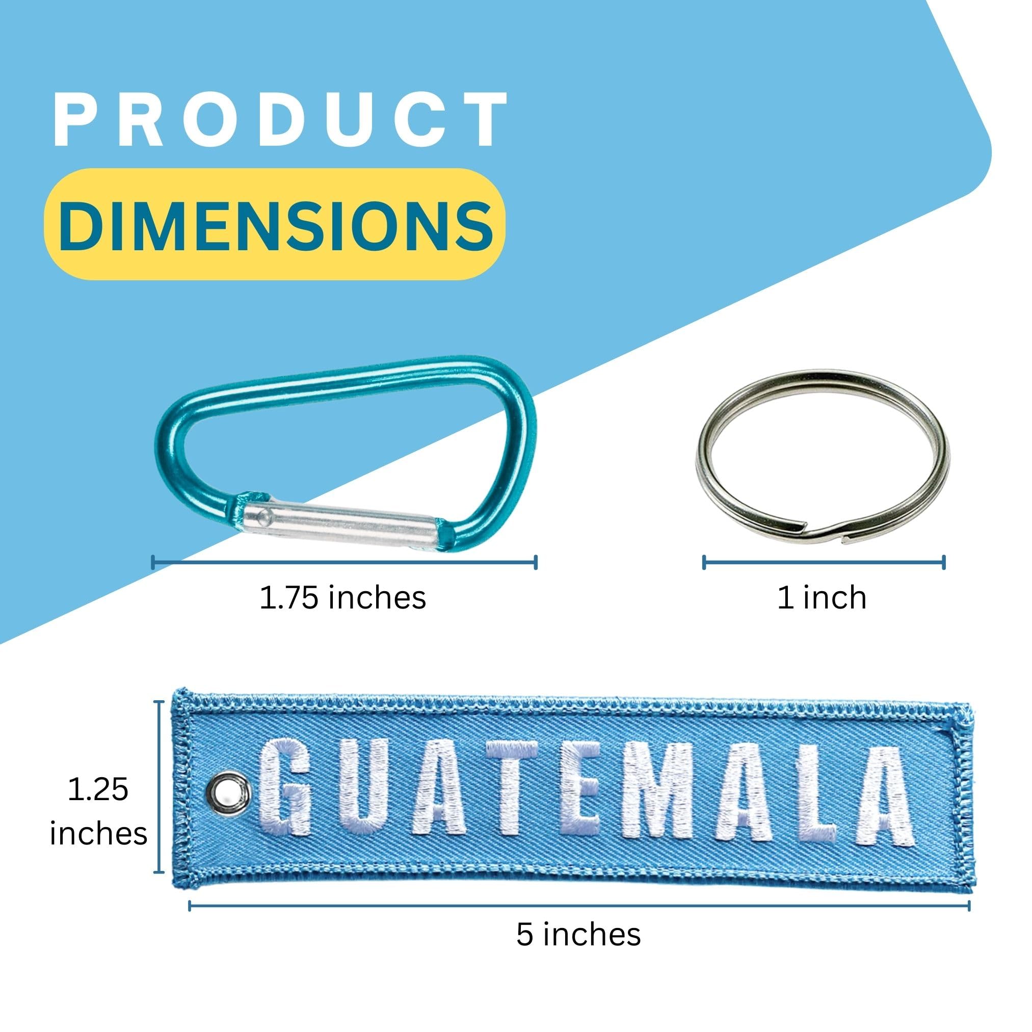 EASTEX Guatemala Flag Lanyard Keychain - Durable ID Badge Holder with Keyring for Men & Women - Perfect for Work, School, Events & Travel Souvenirs