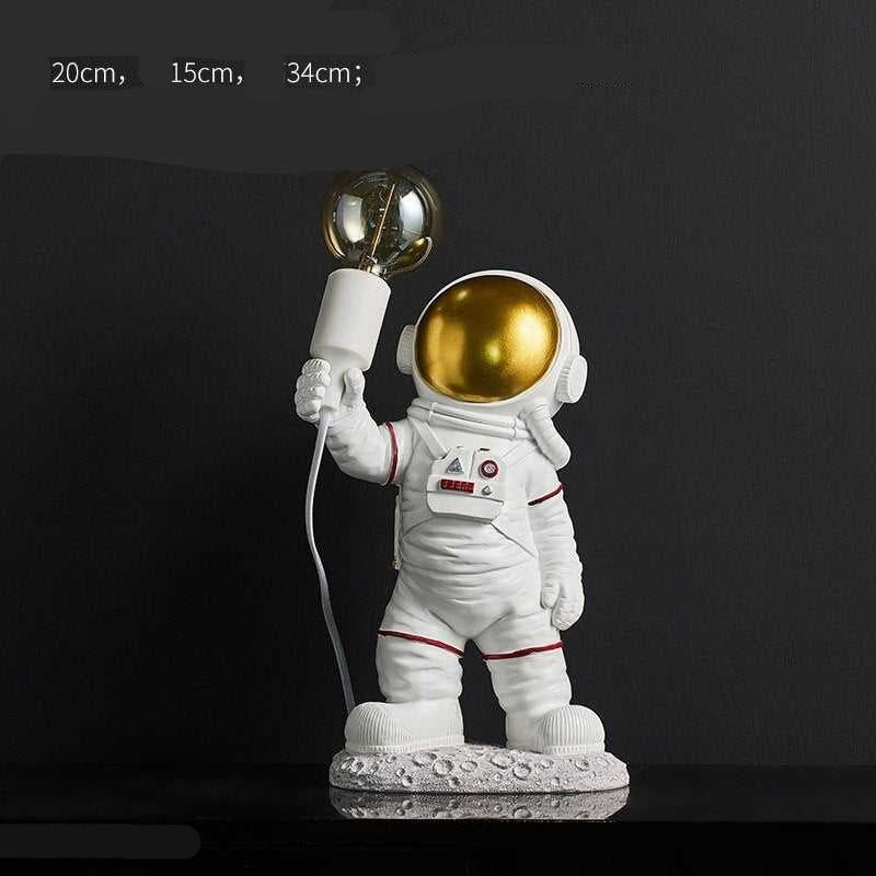 Astronaut Model Night Light - Resin Bedside Table Lamp for Kids Room, Nursery Decor & Space Themed Bedroom Lighting