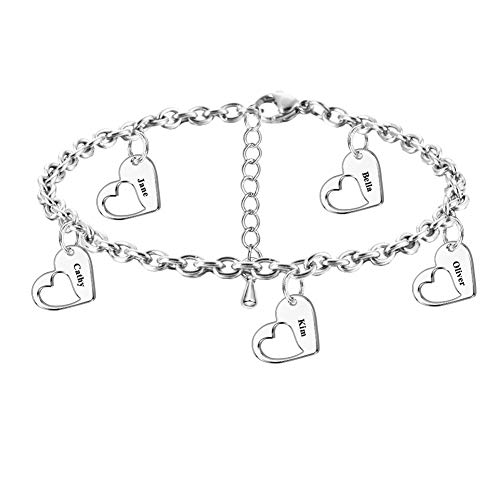 Hollow Heart Charm Bracelet