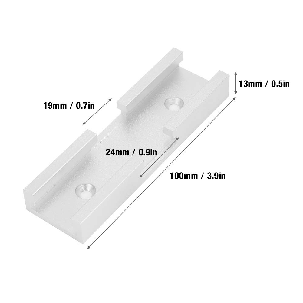Aluminum Alloy T-Track Connector - Heavy Duty T Slot Miter Track Jig Fixture for Router Table | DIY Woodworking Accessories & Power Tool Parts | Perfect for Joinery, Cabinet Making, and Workshop Projects