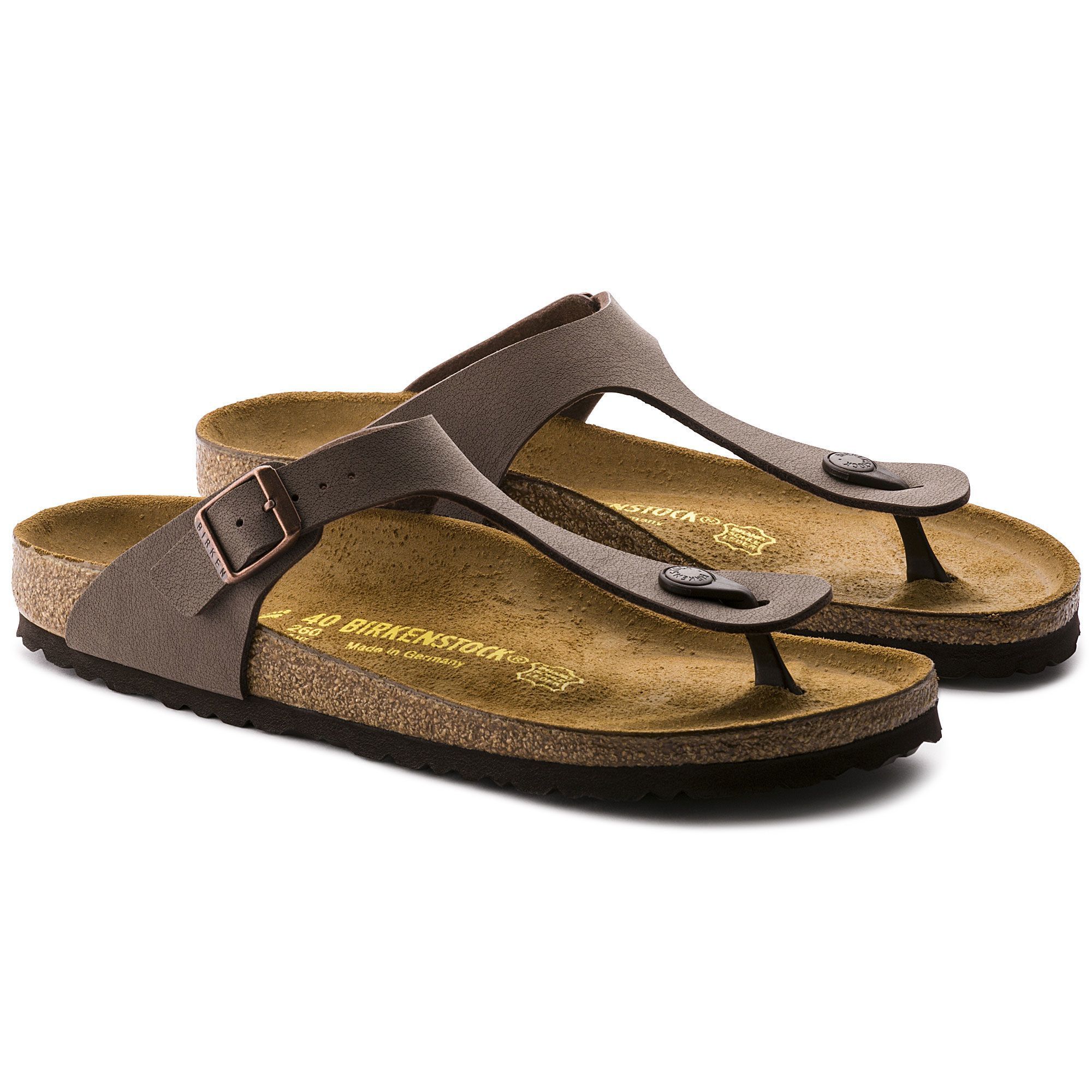 BIRKENSTOCK GIZEH Women's Sandals - Mocha Birkibuc Leather Comfort Footbed Slides for Casual Wear, Walking & Summer Outfits