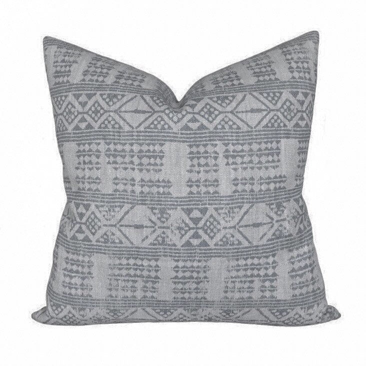 Peter Dunham Addis Designer Pillow Cover in Ash - Ready to Ship | Luxury Home Decor for Living Room, Bedroom & Sofa