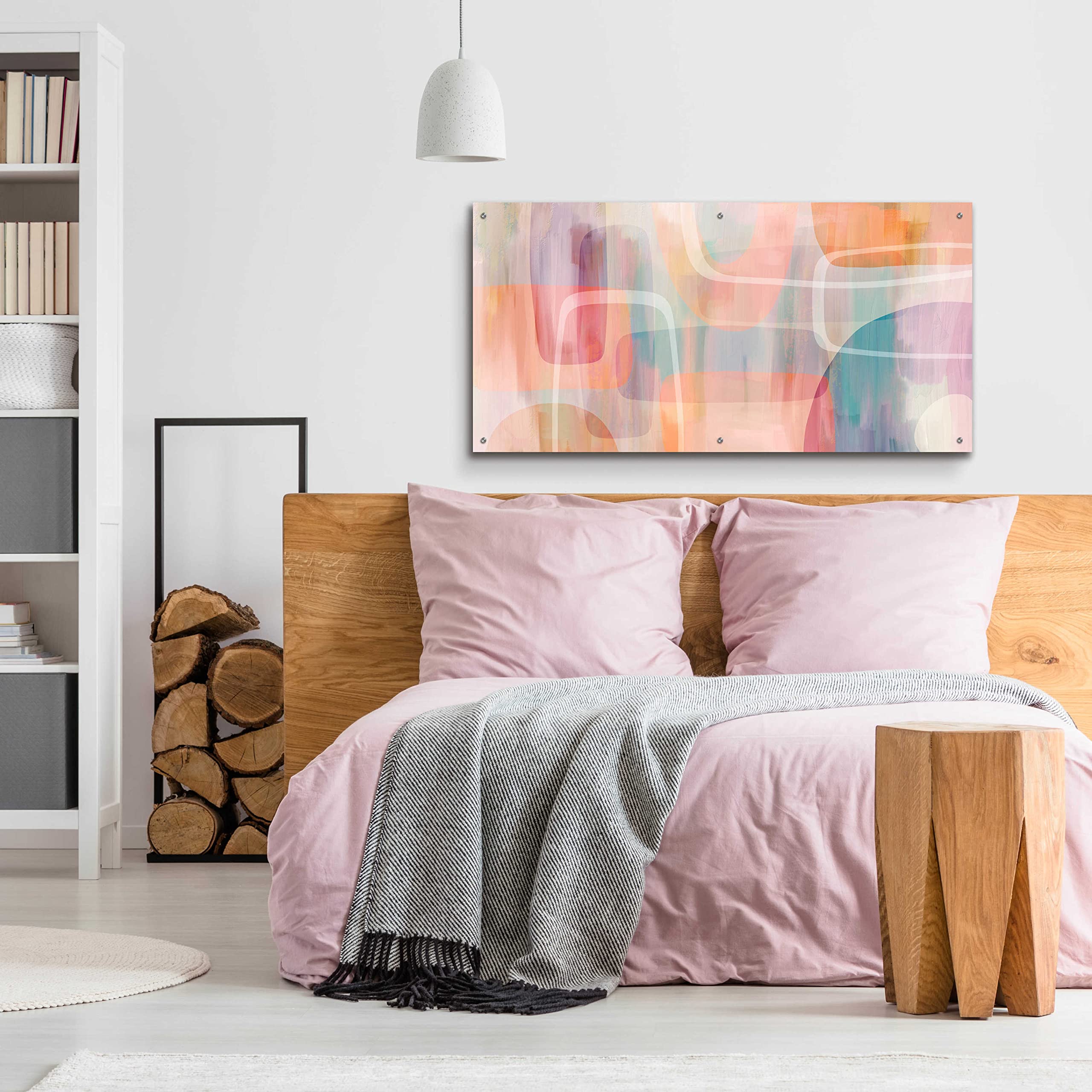 Summer Sound Acrylic Glass Wall Art by Andrea Haase - 48x24 Inches Modern Abstract Painting for Living Room, Bedroom & Office Decor