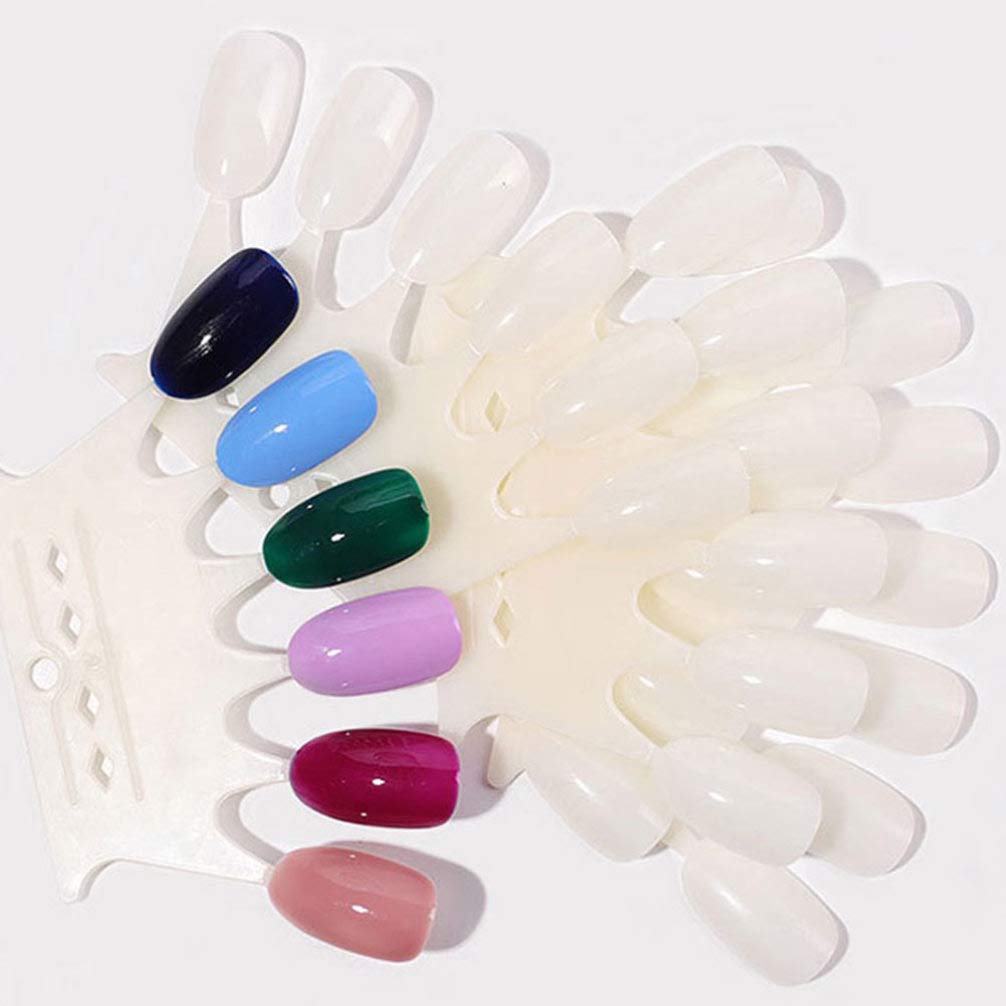 2-Piece Nail Practice Wheel - False Nail Sample Sticks with Color Display for Nail Art Training & Salon Practice | Perfect for Beginners, Nail Technicians & DIY Manicures at Home