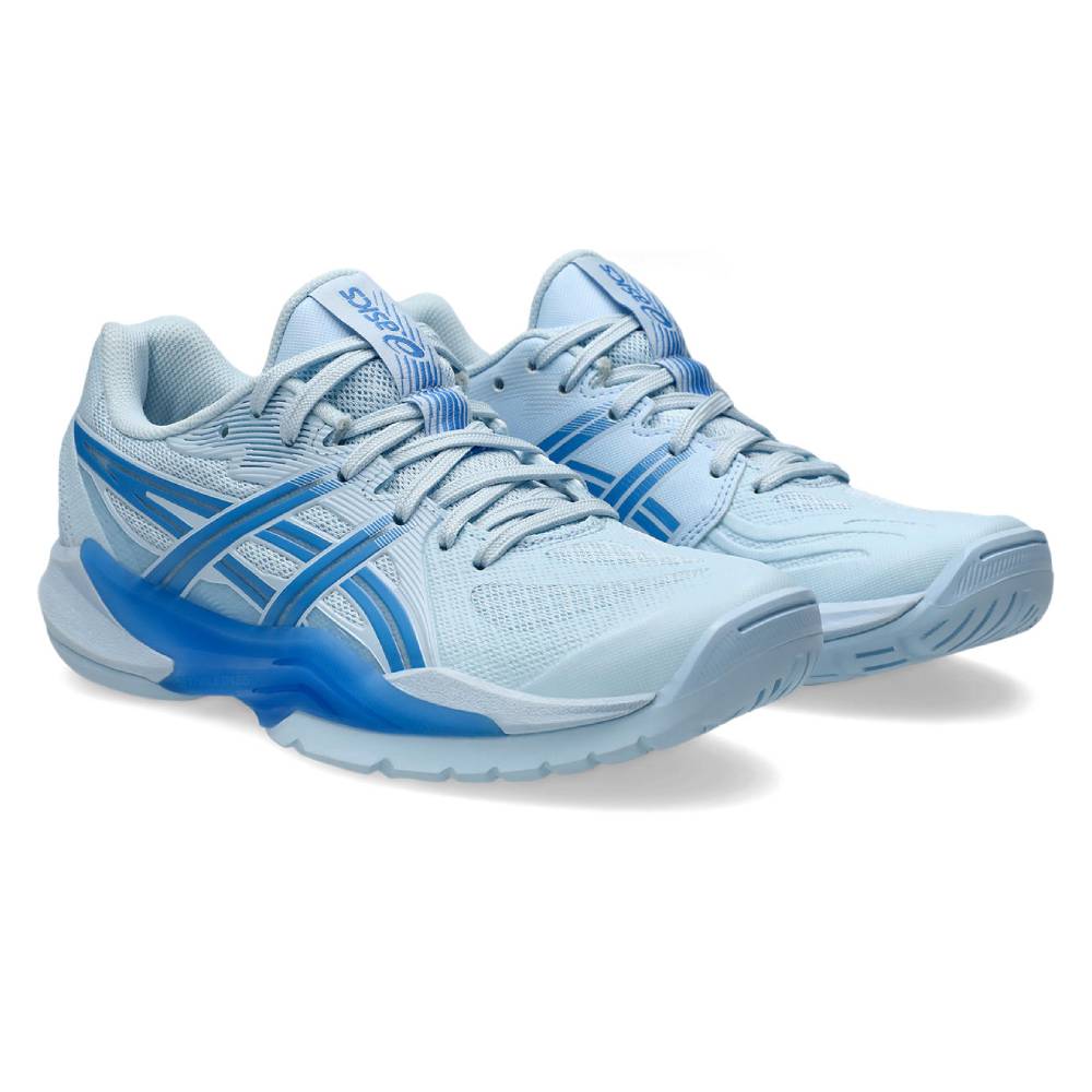 ASICS Powerbreak FF Women's Indoor Volleyball Shoes - Light Blue/Blue Coast - Non-Marking Sole for Gym, Court & Training - Perfect for Volleyball, Badminton & Indoor Sports