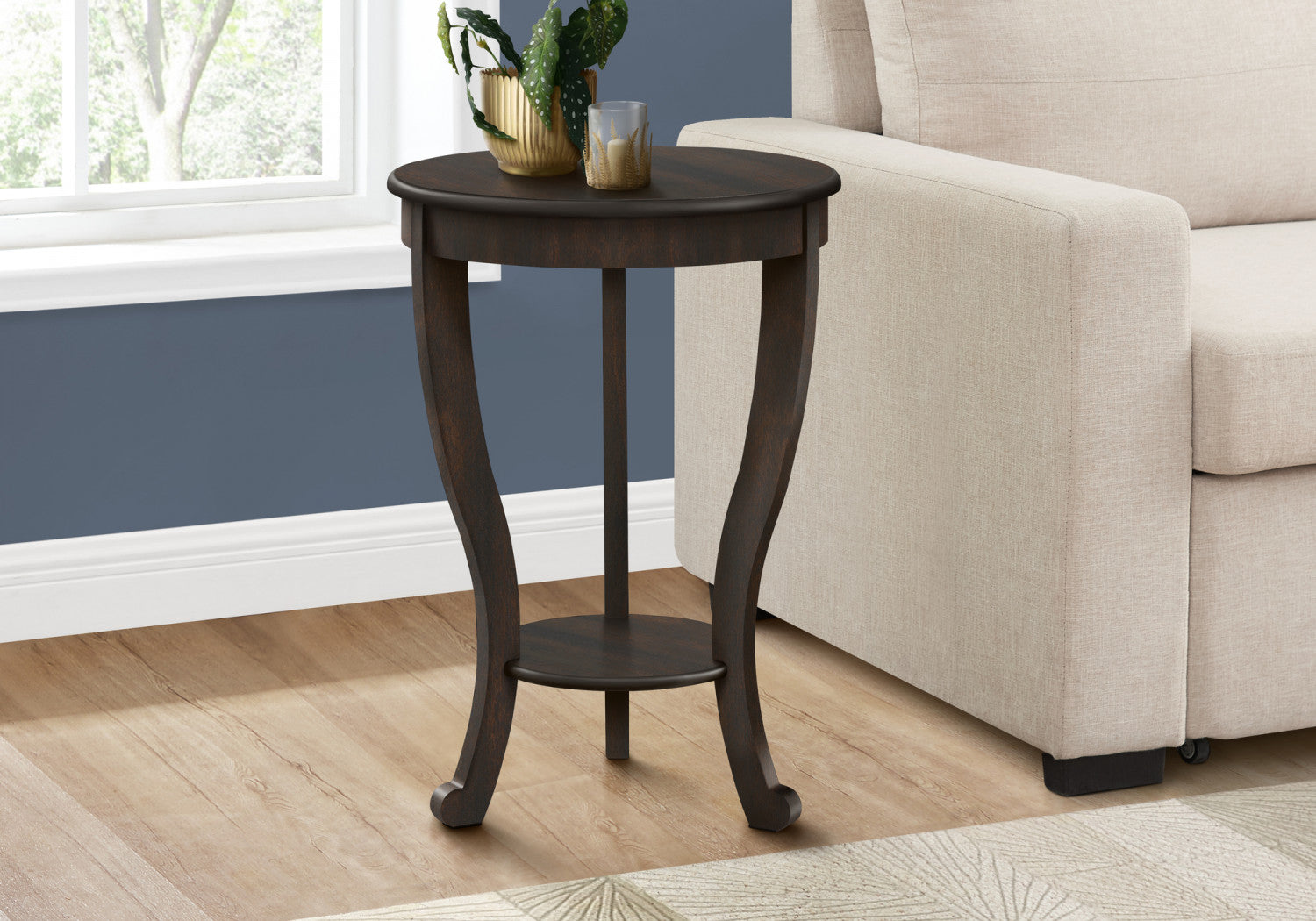 Modern Walnut Side Table - Small End Table for Living Room, Bedroom, or Office - Perfect for Coffee, Books, and Decor