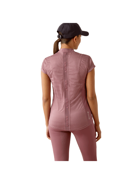 Ariat Breathe 1/4 Zip Cap Sleeve Baselayer Shirt - Moisture Wicking Performance Top for Hiking, Riding & Outdoor Activities