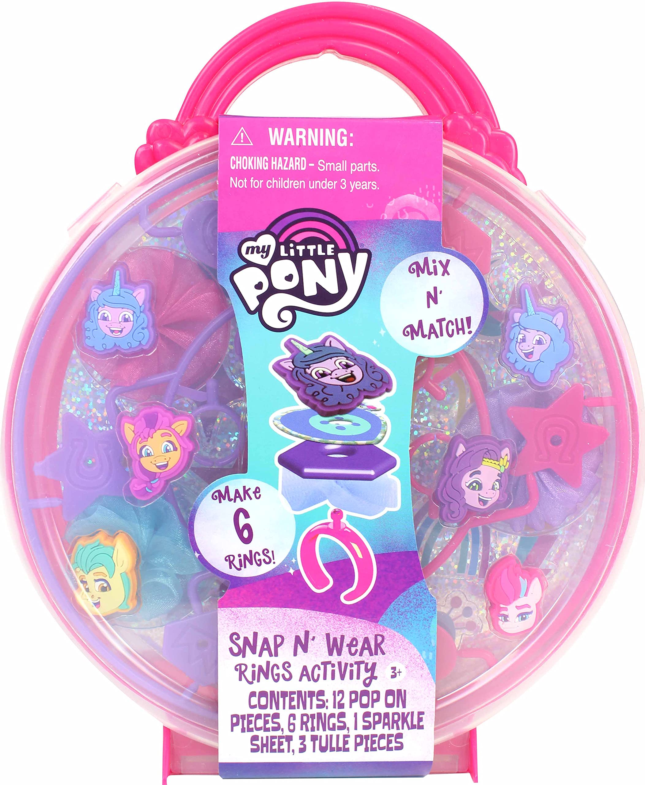 Tara Toys My Little Pony Snap N Wear Rings - Fun Collectible Friendship Bracelets for Kids | Perfect for Birthday Gifts, Party Favors & Dress-Up Play