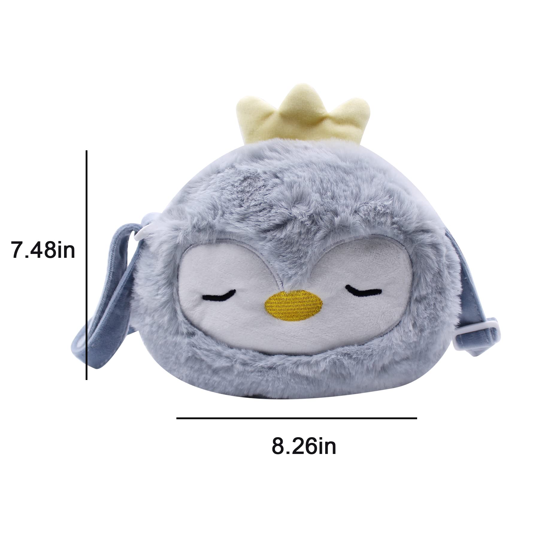 Adorable Cartoon Plush Animal Crossbody Bag for Women & Girls - Soft Fluffy Shoulder Purse, Cute Messenger Satchel Handbag - Perfect for School, Travel, Shopping & Daily Use
