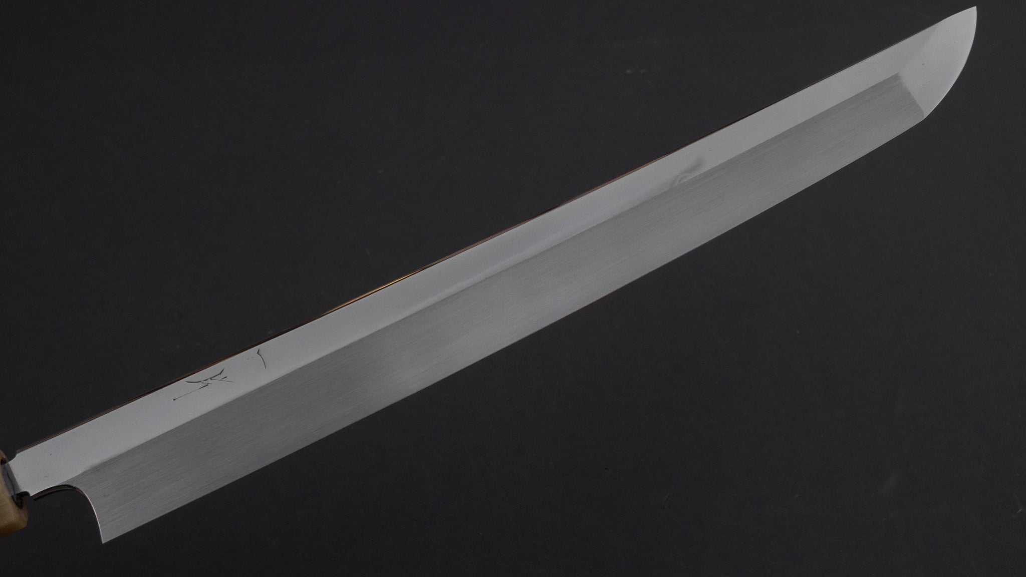Hitohira Togashi Kambei White #1 Mizu Honyaki Yanagi Sakimaru 300mm Japanese Sushi Knife with Ziricote Handle & Saya - Perfect for Sushi Chefs & Professional Kitchen Use