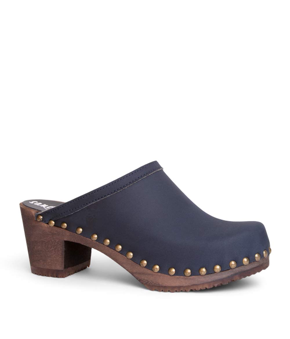 Sandgrens Swedish Handmade Wooden Clog Mule Shoes | Comfortable Leather Lined Slippers for Women & Men | Perfect for Home, Garden and Casual Wear