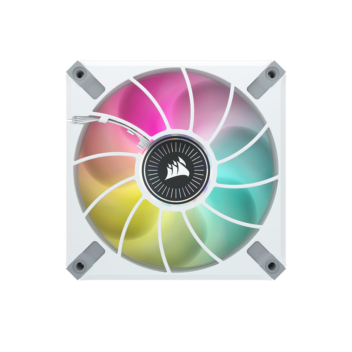 Corsair ML120 RGB ELITE Premium White 120mm Magnetic Levitation PC Cooling Fan with AirGuide Technology - Single Pack - Perfect for Gaming PCs, Workstations & PC Case Cooling