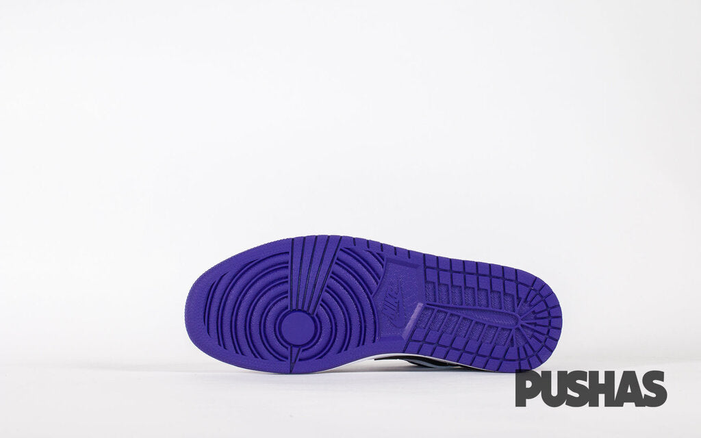 Air Jordan 1 Low 'Court Purple' Basketball Shoes - Men's Retro Sneakers for Casual Wear & Street Style