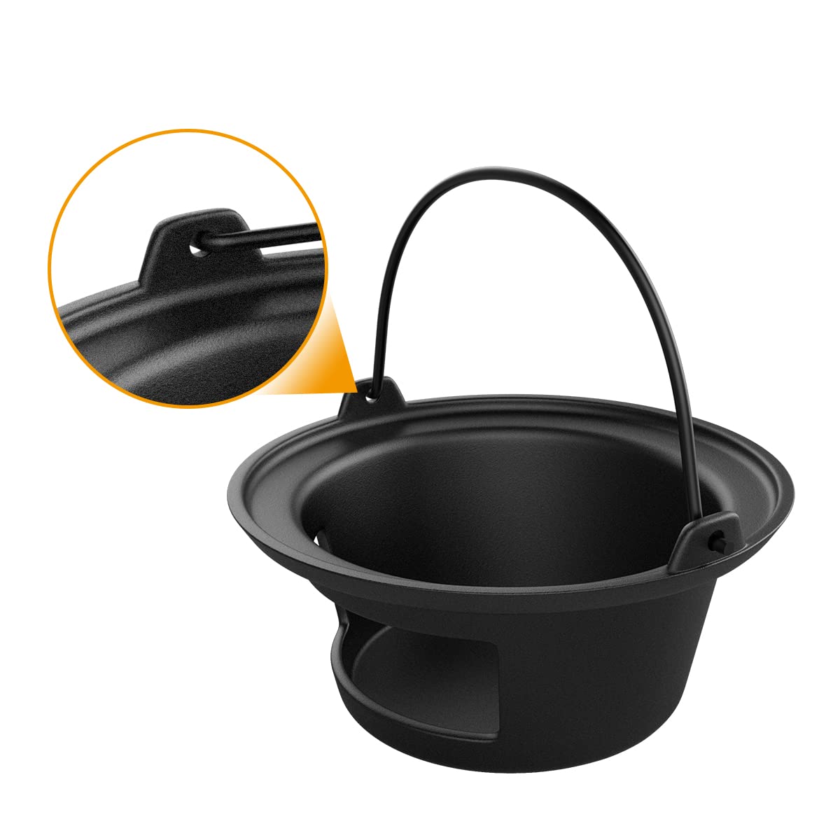 Cast Iron Ash Basket for Big Green Egg, Kamado Joe Classic & Louisiana Grill LG24 - Heavy Duty Charcoal Ash Can for Outdoor Grilling & BBQ Accessories - Perfect for Backyard Cookouts, Camping & Patio Parties
