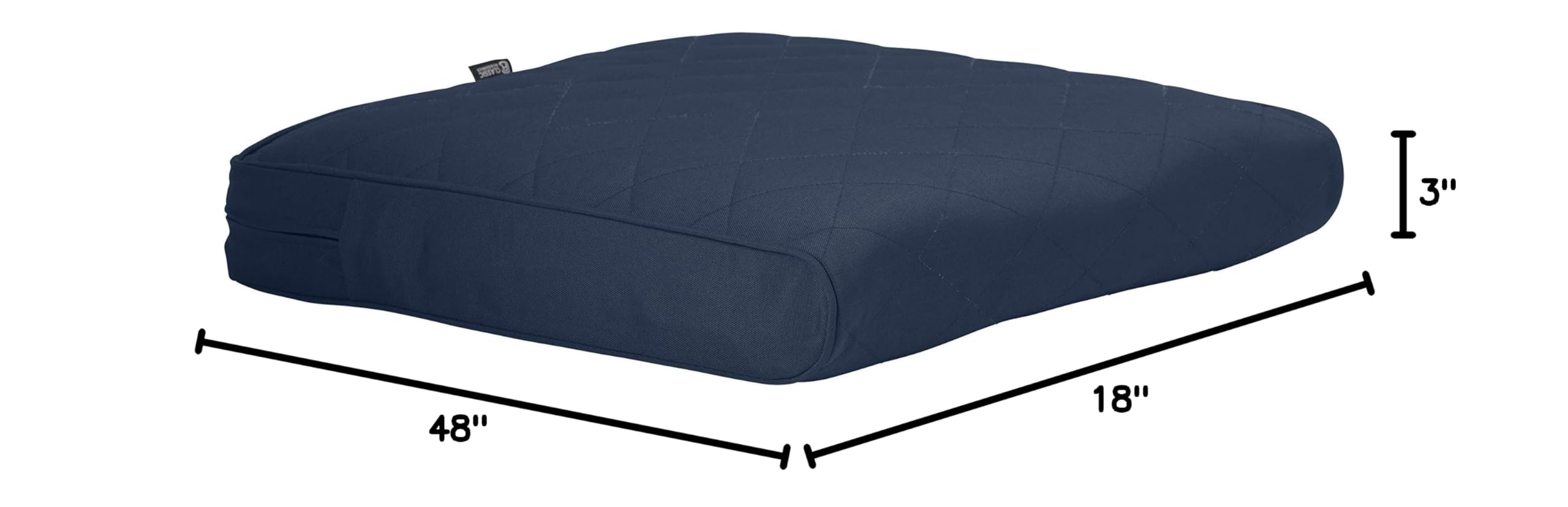 FadeSafe Water-Resistant Patio Bench Cushion Cover - 48x18 Inch Navy for Outdoor Furniture Protection