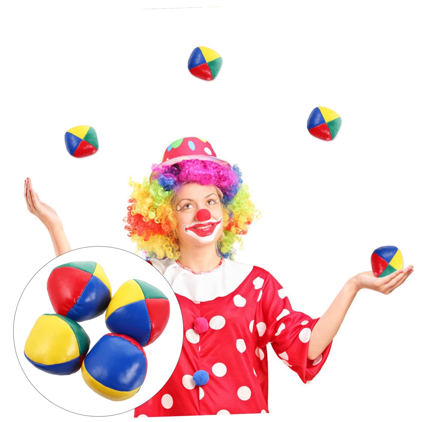 MUSISALY 4-Piece Juggling Balls Set - PU Polyurethane Bouncing Balls for Kids, Beginners & Performers - Interactive Juggling Toys for Practice, Play & Circus Performances