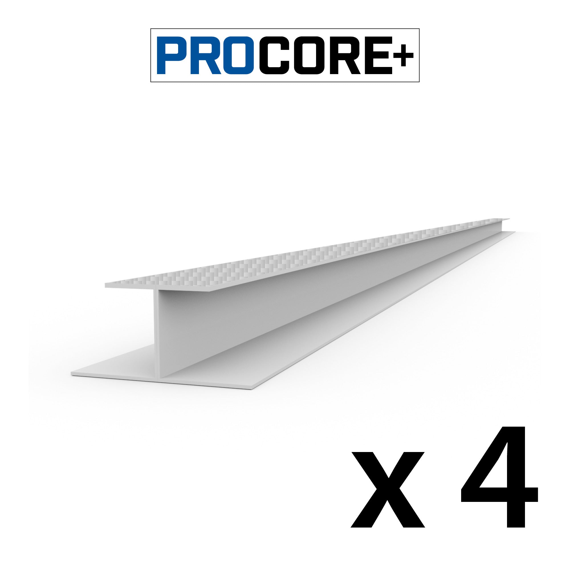 8 ft. PROCORE+ Silver Gray Carbon Fiber PVC H Trim Pack - Perfect for Car, Boat & Home Interior Edge Protection & Decoration