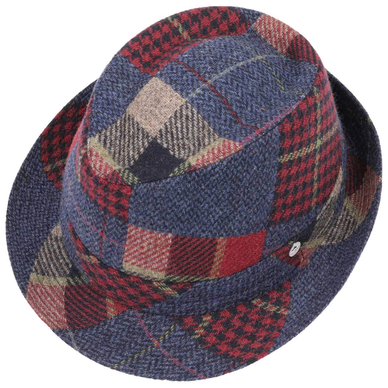 Lierys Merino Wool Patchwork Trilby Hat for Women - Stylish & Warm Winter Fashion Accessory for Outdoor Activities & Travel