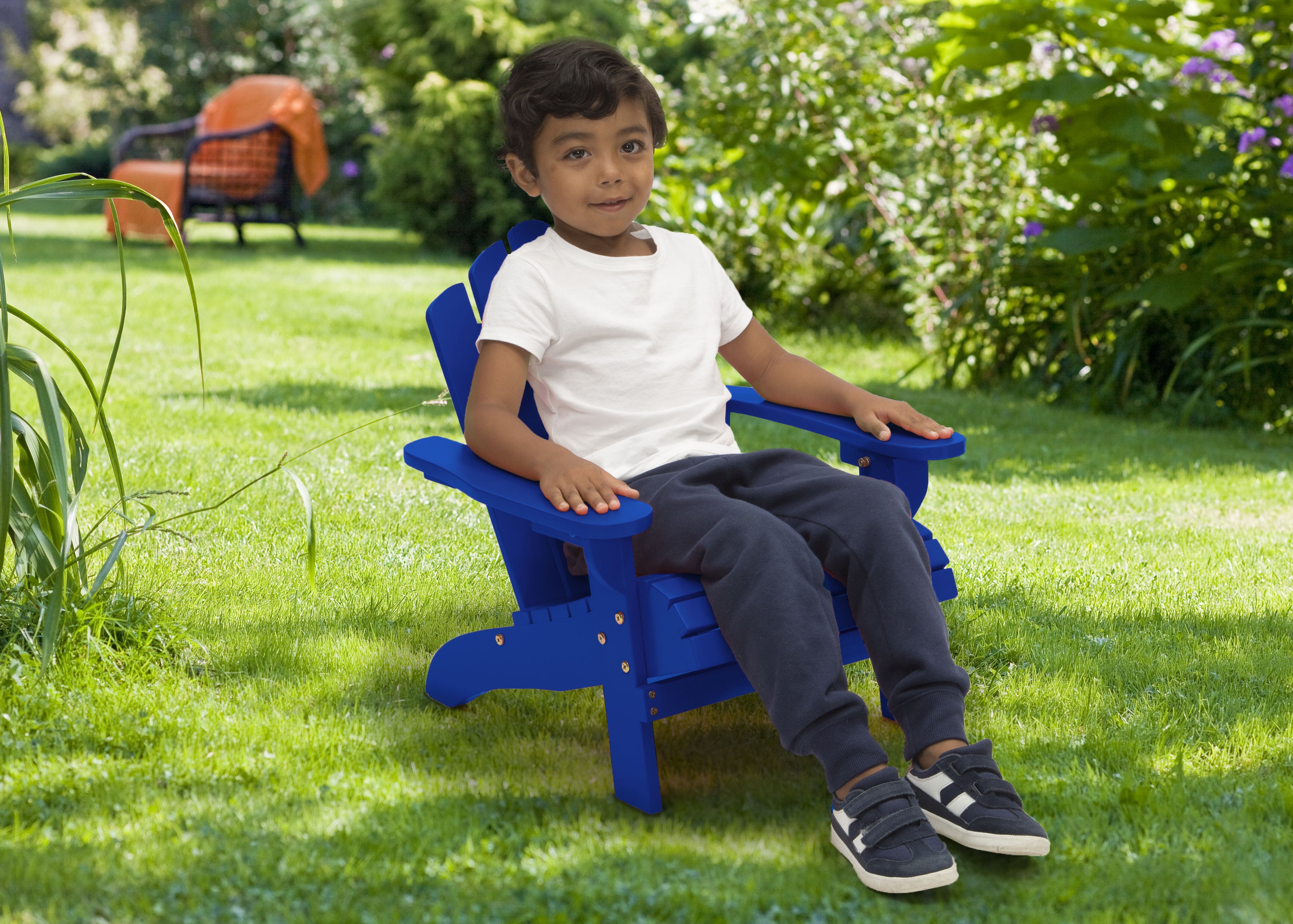 Kids Wooden Adirondack Chair - Sturdy Outdoor & Indoor Children's Furniture for Patio, Garden, Backyard, and Playroom - Perfect for Relaxing and Reading