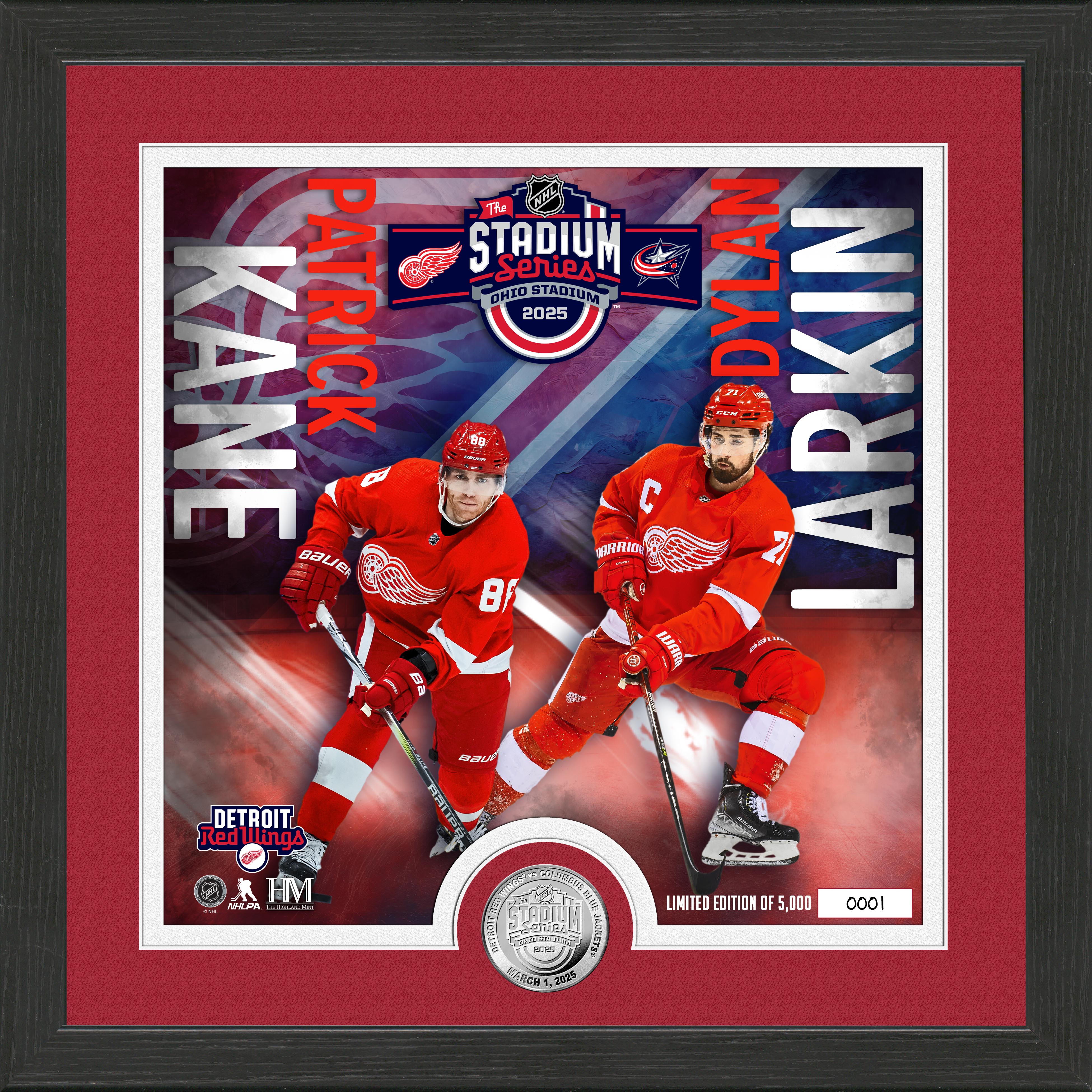 2025 NHL Stadium Series at Ohio Stadium - Detroit Red Wings Commemorative Photo Mint - Perfect for Hockey Fans, Collectors, and Sports Memorabilia Displays