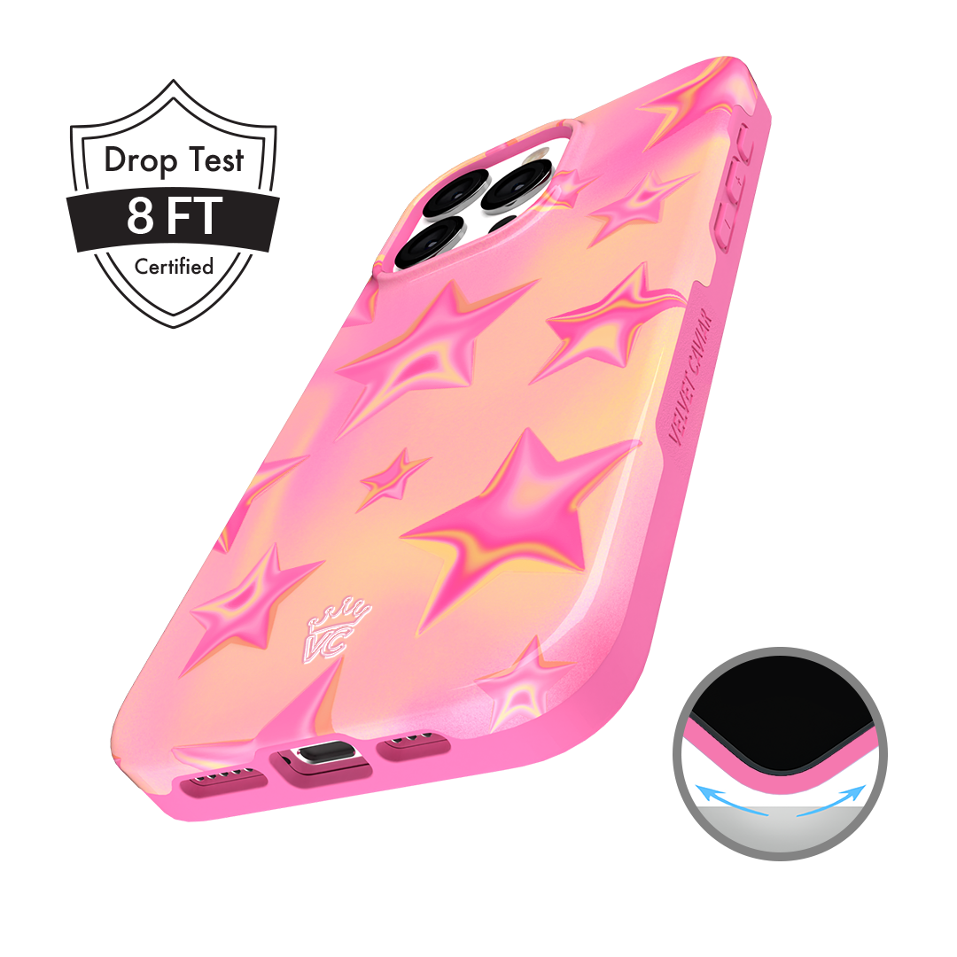 Sherbet Stars iPhone Case - Trendy Candy-Colored Protective Cover for iPhone 11/12/13/14/15 Pro Max - Perfect for Summer, Beach & Festival Outfits
