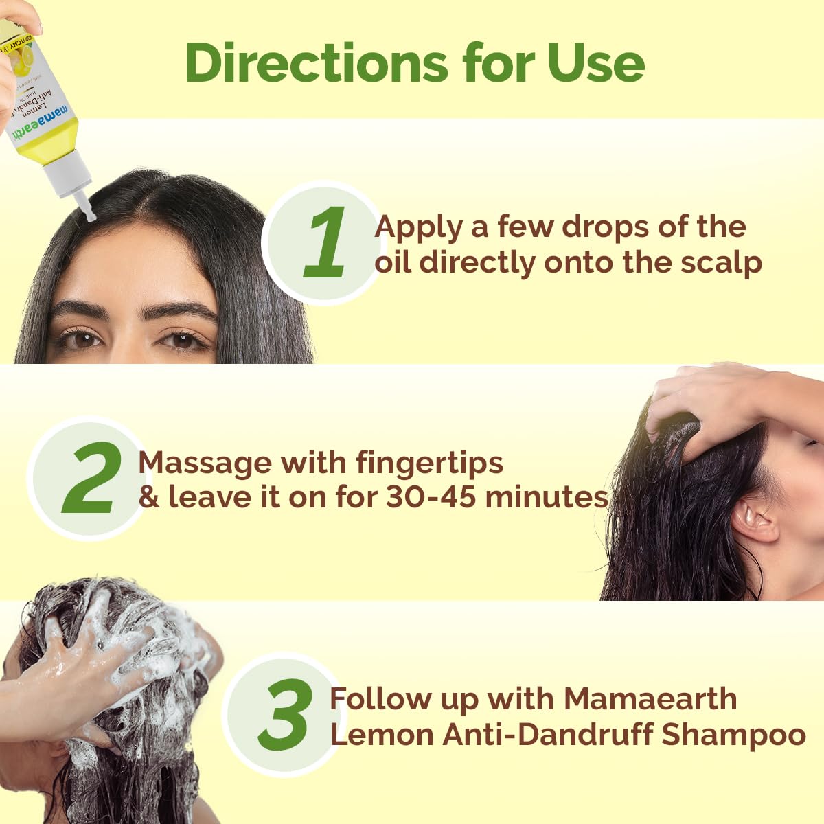 Mamaearth Lemon Anti-Dandruff Hair Oil 100ml - Clinically Proven Formula with Lemon, Ginger & Neem for Flaky Scalp Relief | Nourishes & Strengthens Hair | Treats Scalp Irritation & Itchiness | Perfect for Daily Hair Care & Dandruff Control
