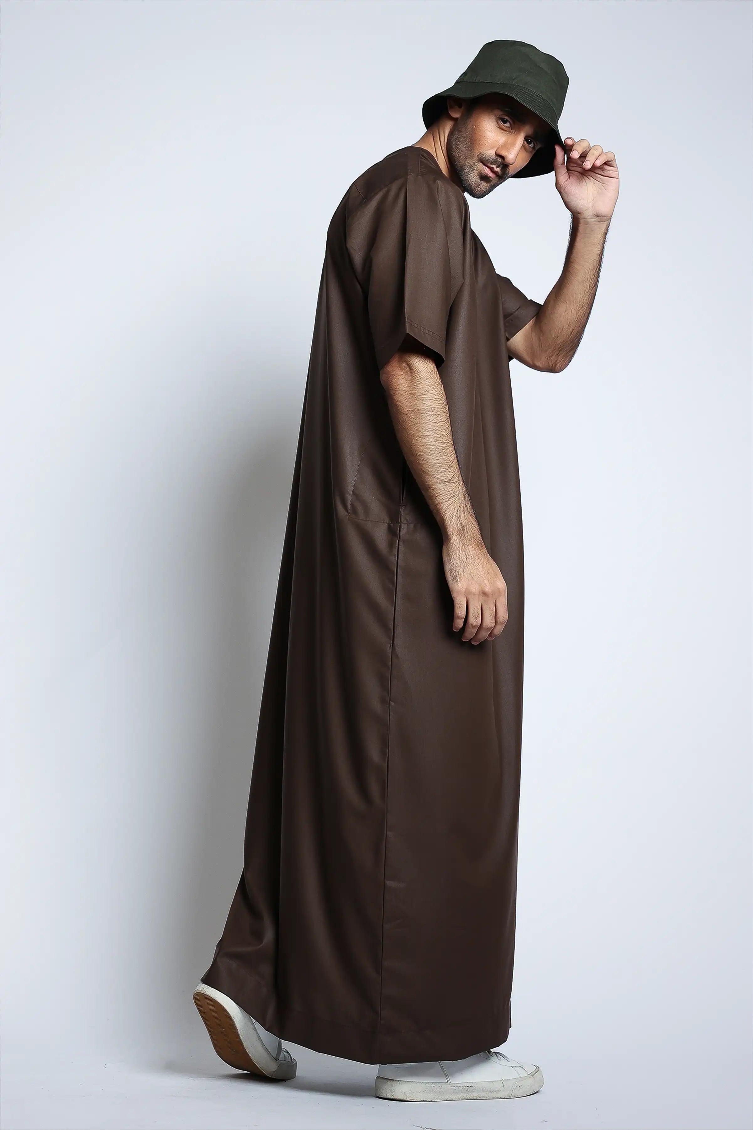 J152 Morocco Brown Half Sleeve T-Shirt for Men - Stylish Casual Wear for Everyday Outfits & Summer Fashion