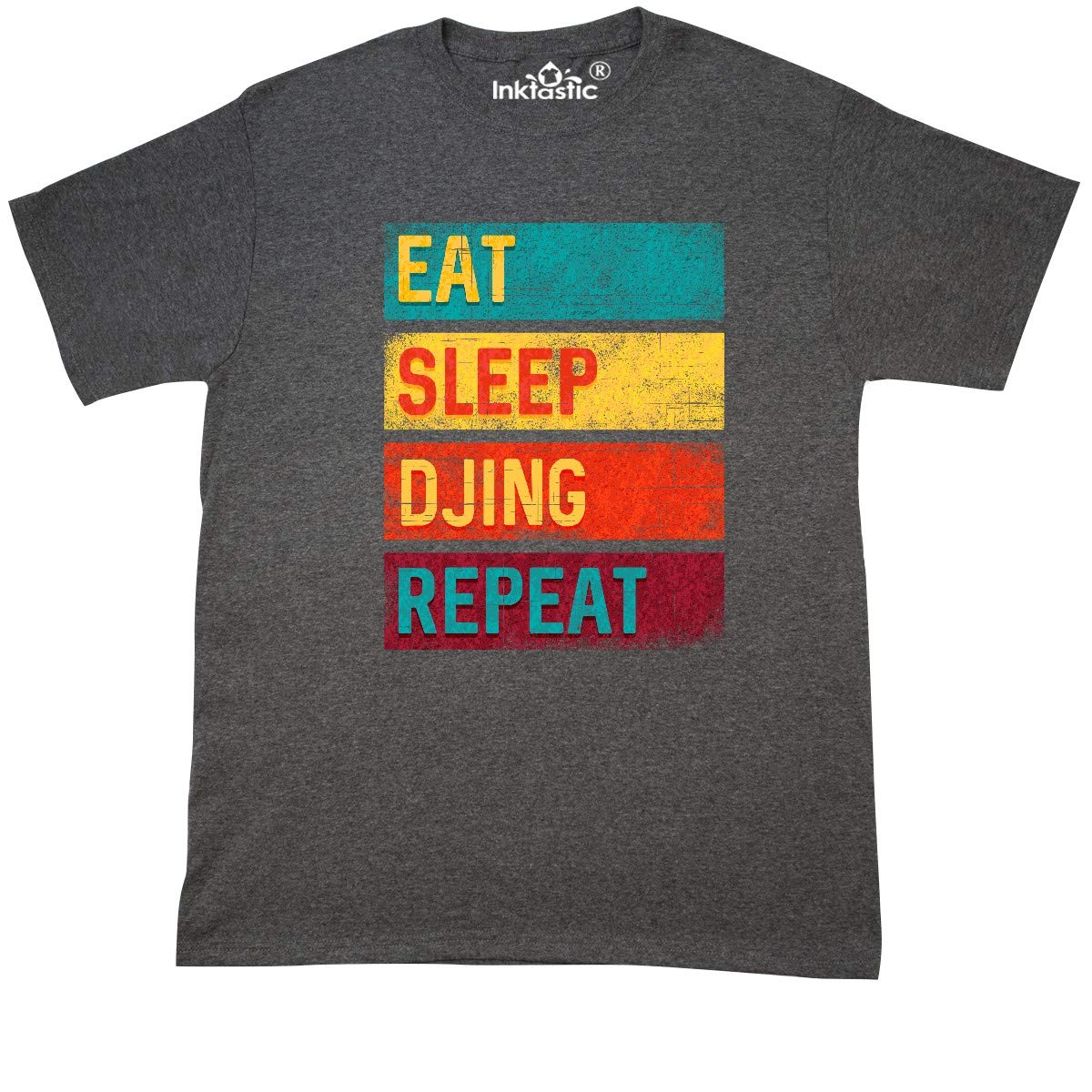 Eat Sleep DJing Repeat T-Shirt - Funny Music Lover Graphic Tee for DJs & EDM Fans | Perfect for Concerts, Festivals & Casual Wear