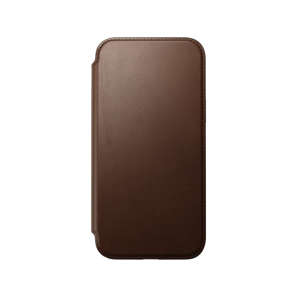 Premium Genuine Leather Folio Case for iPhone 15 Pro Max - Luxurious Brown NMD Design | Slim Protective Wallet Cover with Card Slots | Perfect for Business Professionals & Daily Commuters