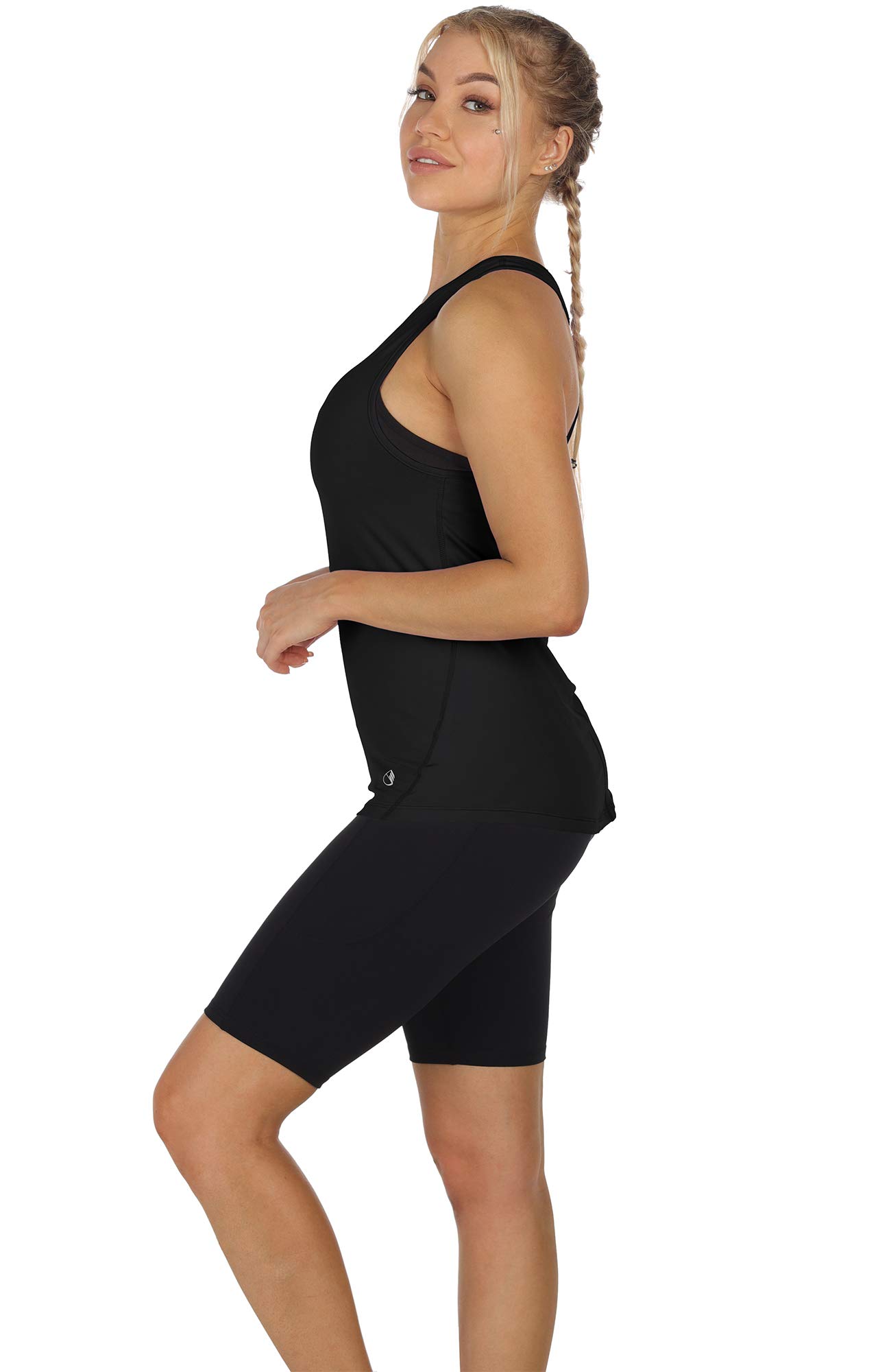 ICY ZONE Women's Workout Tank Tops - 2 Pack Breathable Open Back Yoga Shirts for Running, Gym & Fitness | Perfect for Yoga, HIIT & Summer Sports