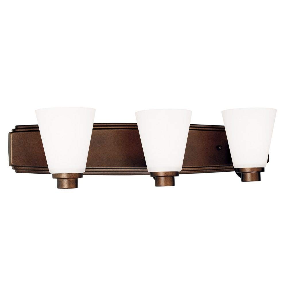 Modern 3-Light Bathroom Vanity Light Fixture - Brushed Nickel Finish, Dimmable LED Lighting for Bathroom, Powder Room & Dressing Area