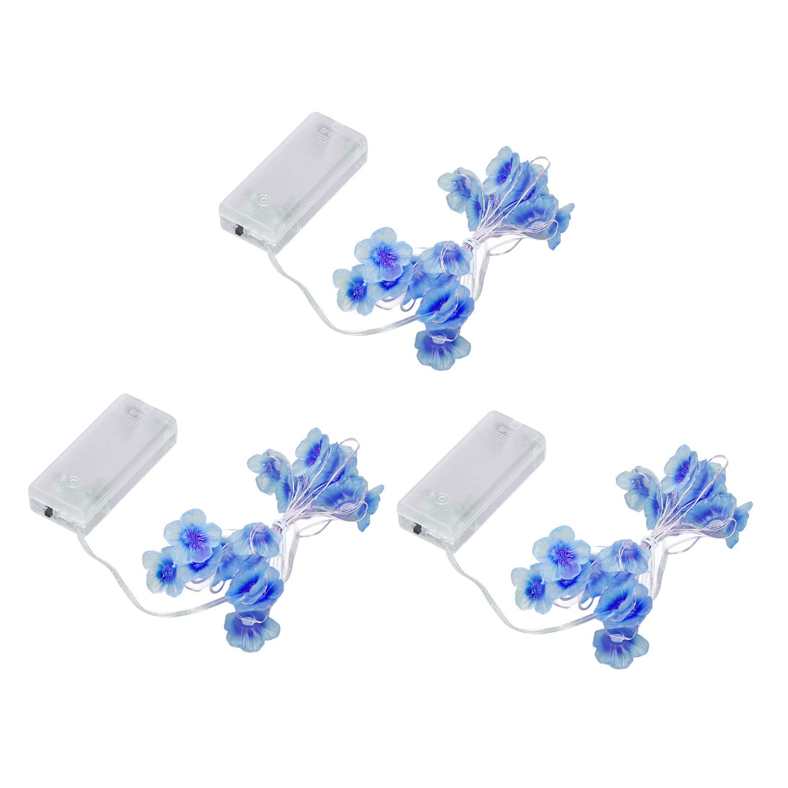 Okuyonic Sakura Decorative String Lights - Blue Plastic Cherry Blossom Lights for Bedroom, Garden, Party & Home Decor | Indoor & Outdoor Use