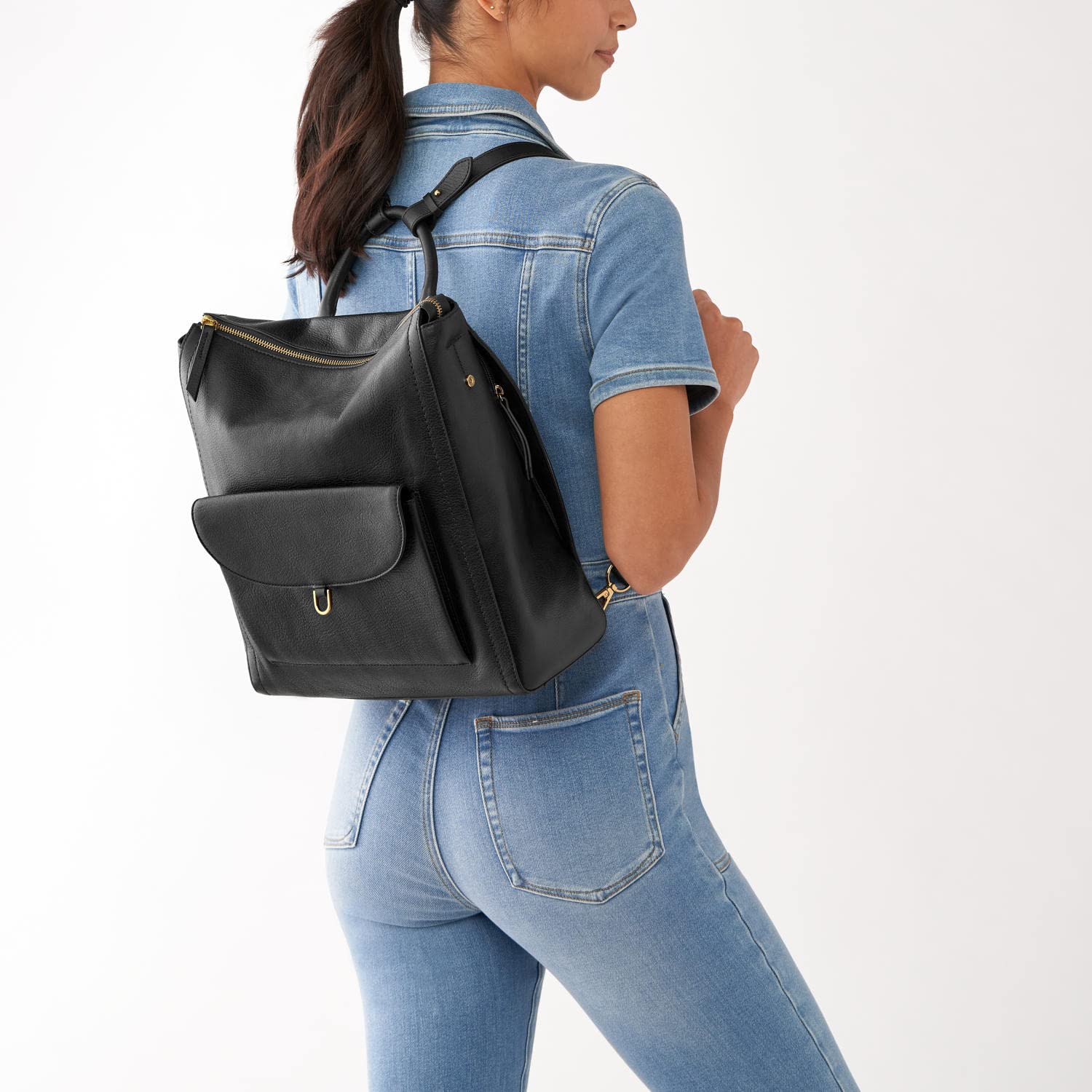 Fossil Women's Parker Genuine Leather Convertible Backpack Purse - Stylish Crossbody Handbag & Shoulder Bag for Work, Travel & Everyday Use