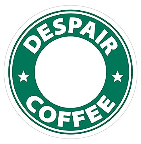 Danganronpa Despair Coffee Decal Sticker Set - Anime Vinyl Stickers for Laptop, Car, Truck, Wall, Phone - Perfect for Gaming Fans & Anime Lovers - Great for Room Decor, Vehicle Customization, and Gift Giving