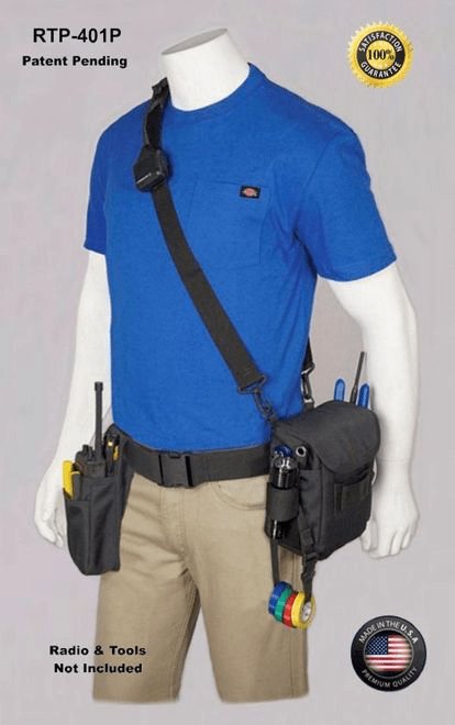 RTP 401P Professional Two-Way Radio Tool Pouch - Durable Nylon Belt Holder for Walkie Talkie & Accessories - Perfect for Construction, Security & Outdoor Work