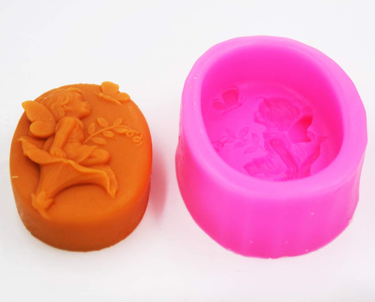 Angel with Butterfly Silicone Soap Molds - DIY Handmade Soap Making Kit for Bath Bombs, Candles & Resin Crafts - Perfect for Home Spa, Wedding Favors & Gift Making