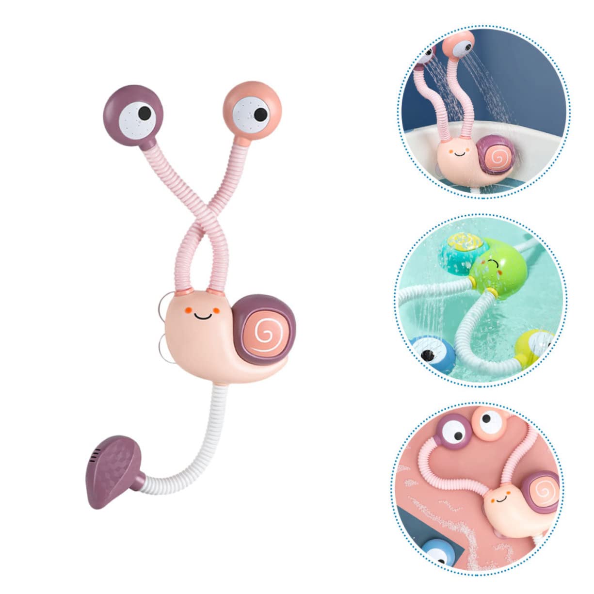 ORFOFE Snail Bath Toy Set - Fun Shower Head & Bath Toys for Kids Ages 4-8, Durable Plastic Bathtub Play Set for Toddlers - Perfect for Bath Time Fun & Sensory Play