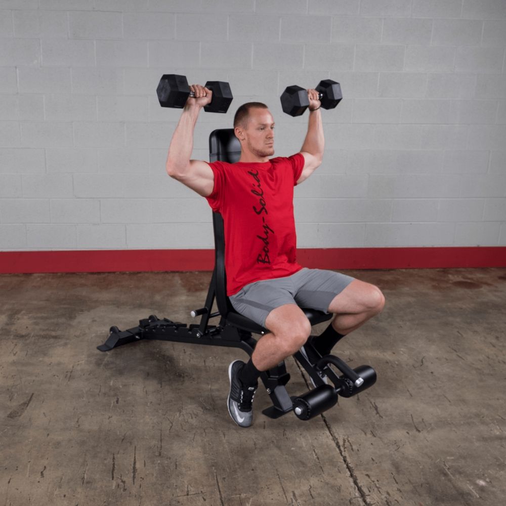 Body Solid ProClub FID Adjustable Bench SFID425 - Heavy Duty Workout Bench for Home Gym, Strength Training & Weight Lifting - Perfect for Dumbbell Exercises, Sit-Ups & Full-Body Workouts