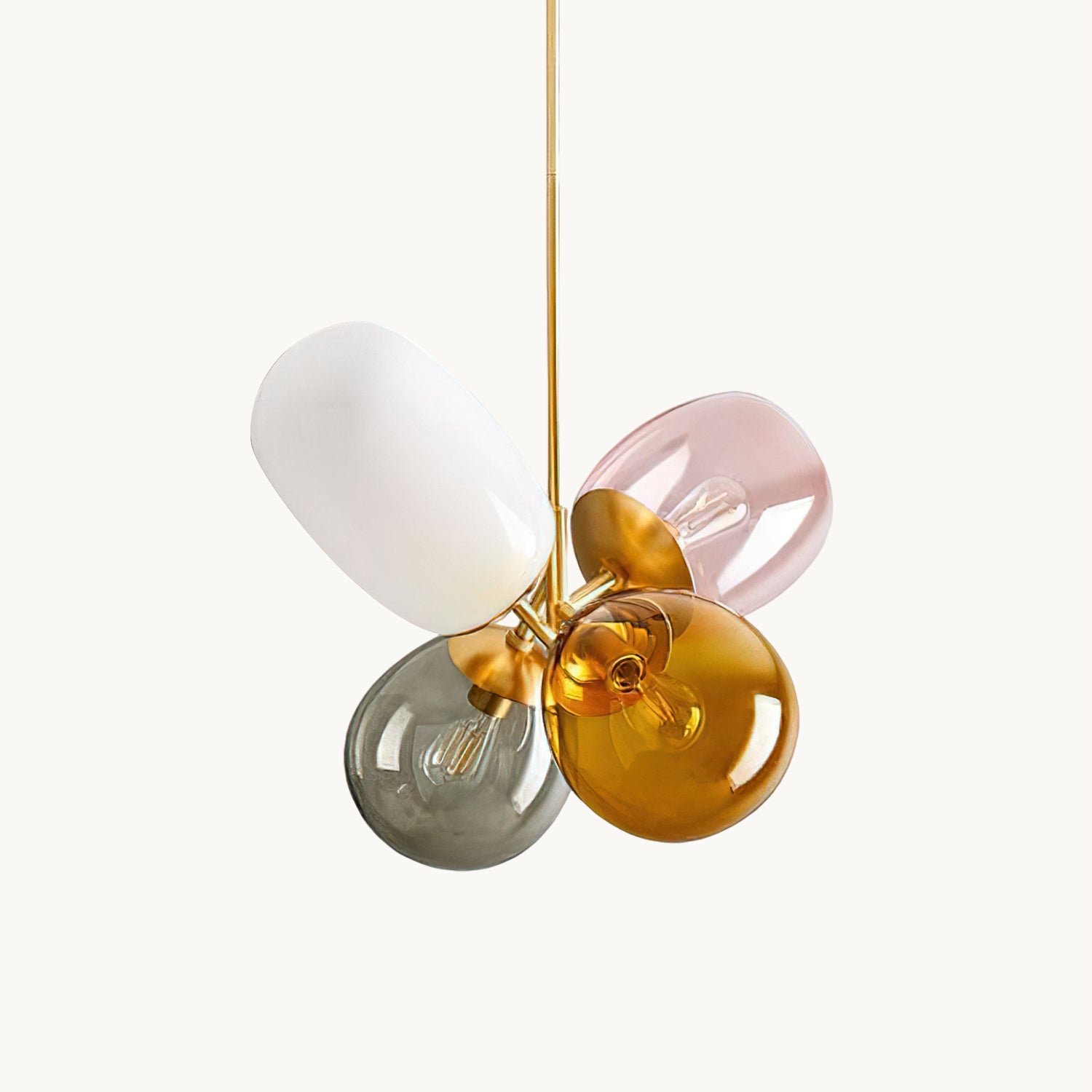 Elegant Balloon Glass Pendant Light - Modern Hanging Chandelier for Dining Room, Kitchen Island & Bedroom Decor