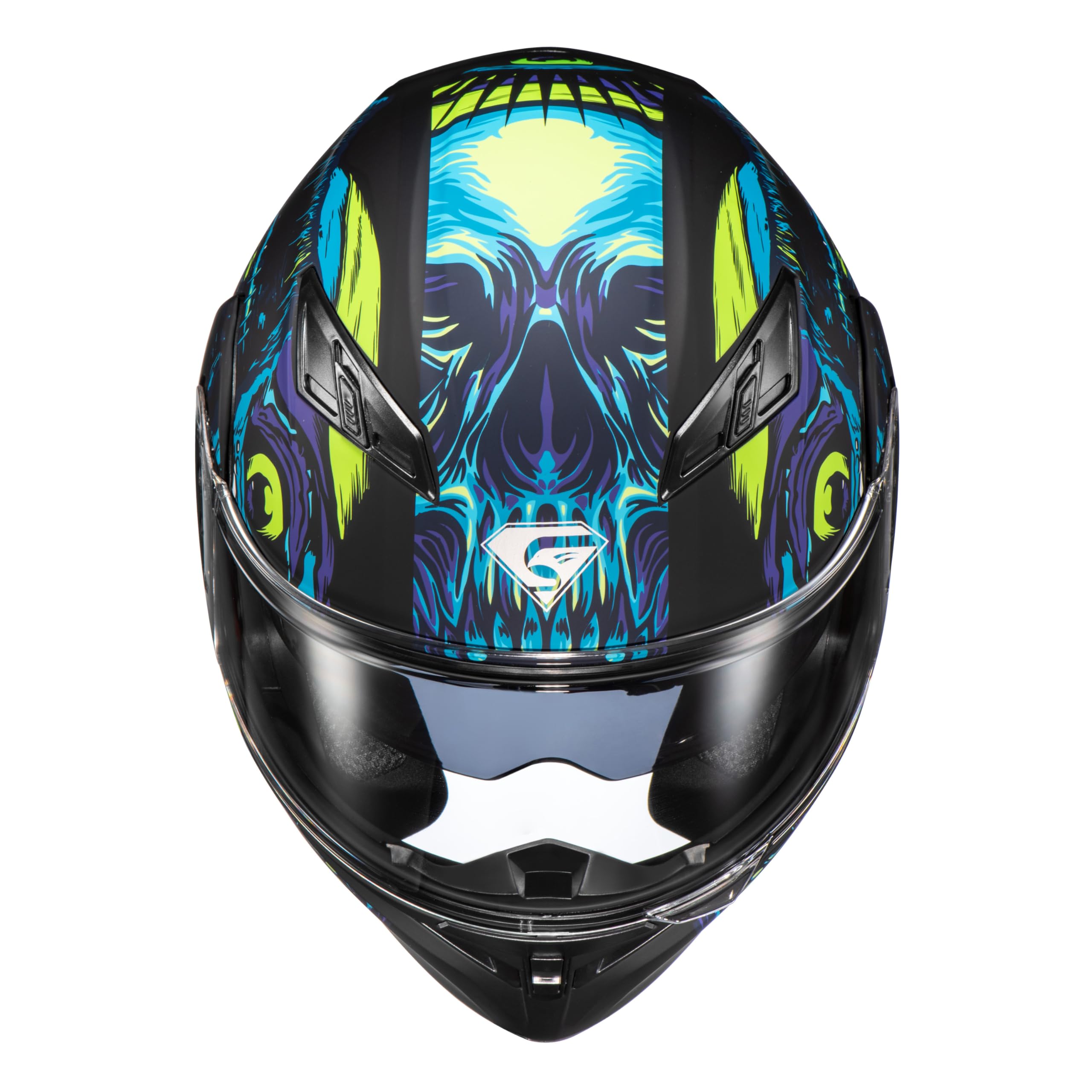 DOT Certified Motorcycle Dual Visor Flip Up Modular Full Face Helmet - Lightweight & Comfortable for Street Biking, Touring & Commuting