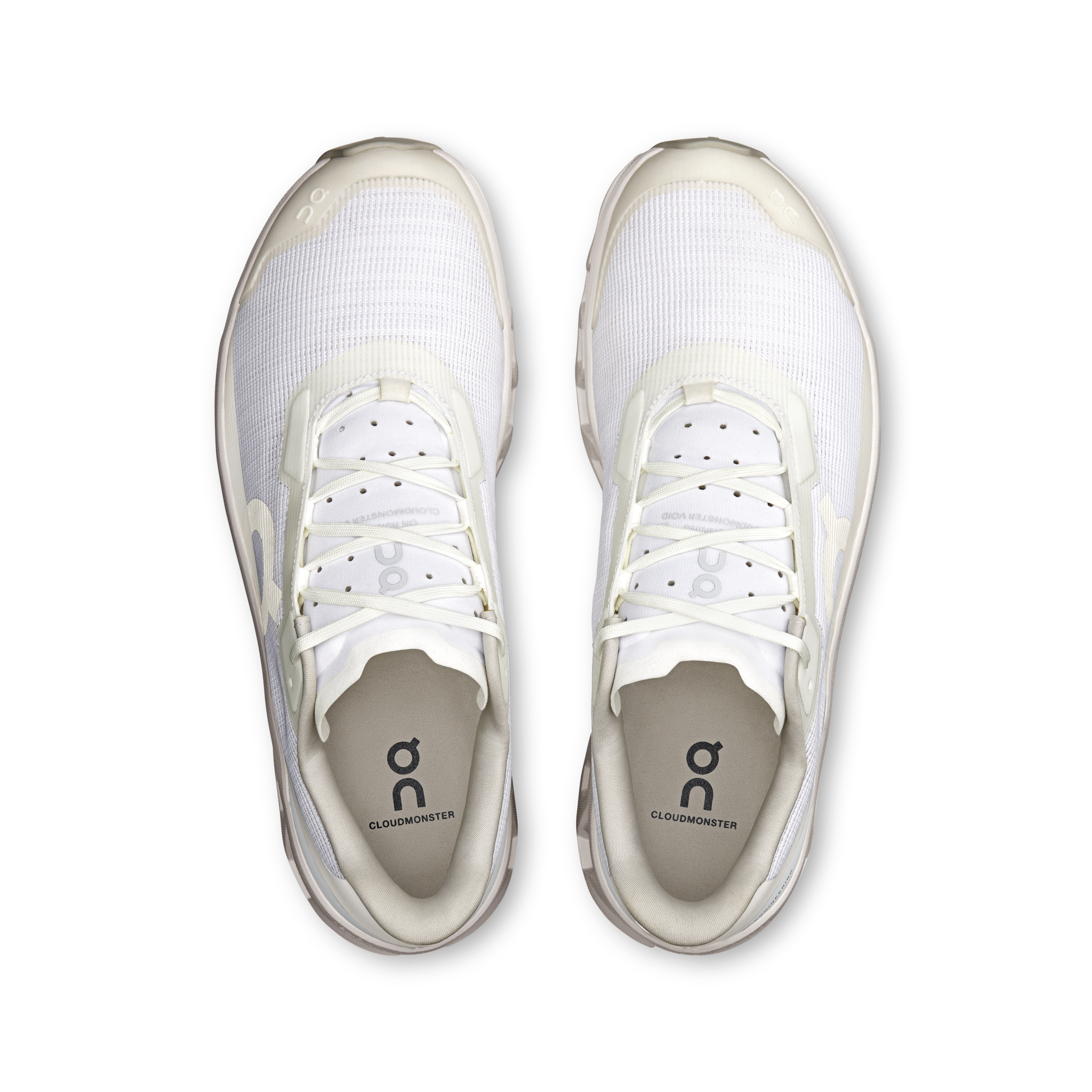 On Running Men's Cloudmonster Void Running Shoes - White/White | Lightweight Cushioned Sneakers for Marathon Training & Road Running