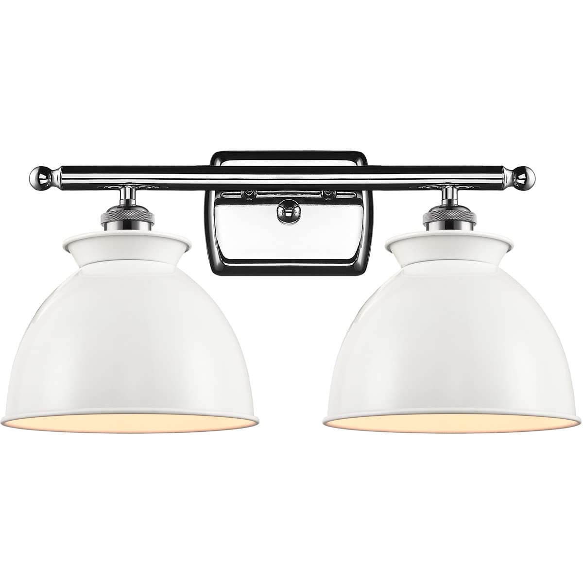 Ballston Collection Innovations 516-2W-SG-M14-W Modern Two-Light Bathroom Vanity Set with Mirror - Perfect for Master Bath, Guest Bath & Powder Room Makeovers