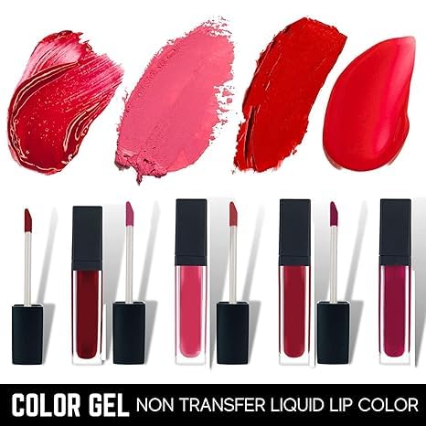 KAARM 3-in-1 Waterproof Mascara, Eyeliner & Kajal Set with 4-in-1 Mini Matte Lipstick and False Eyelashes Kit - Long Lasting Makeup for Party, Wedding & Daily Wear