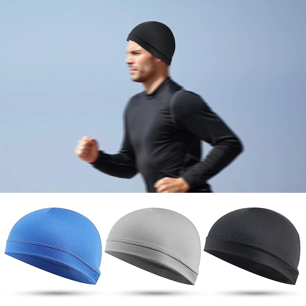 Teabelzoe 6 Pack Cooling Skull Cap Helmet Liners - Moisture Wicking Running & Cycling Hats for Men & Women - Breathable Beanie for Sports, Workouts & Outdoor Activities