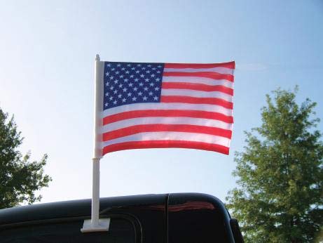 SSWBasics Clip-On Window American Flags - Pack of 12 Patriotic Decorative Flags for Cars, Homes & Offices - Perfect for 4th of July, Memorial Day & Veterans Day Celebrations