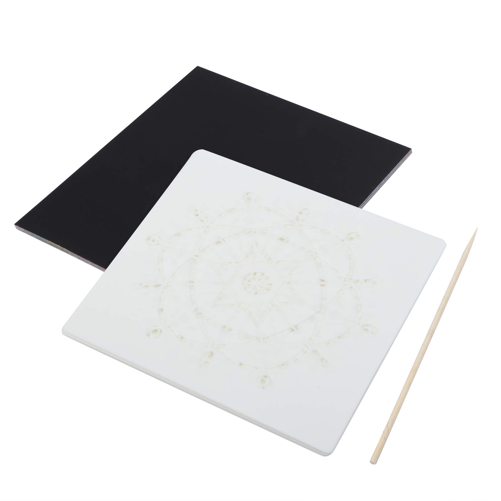 Mandala Stencil Kit - Flower Pattern Scratch Art Set for DIY Gift Wrapping, Holiday Decor & Home Crafting | Perfect for Christmas Decorations, Birthday Presents & Relaxation Therapy