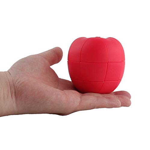 Kiditos Apple Shaped Speed Cube - 3x3 Magic Puzzle Twisting Educational Toy for Kids - Perfect for Brain Training, STEM Learning & Classroom Activities